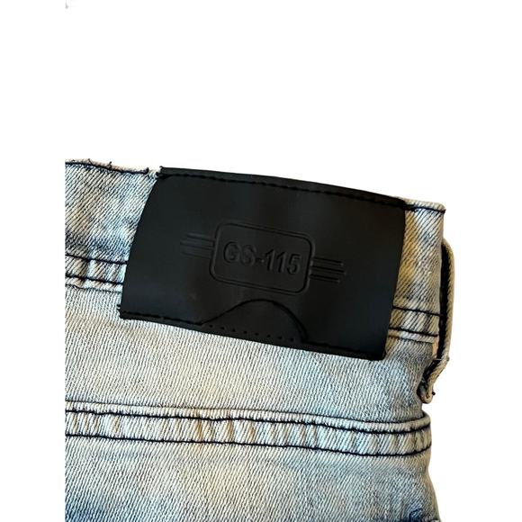 GS115 Distressed Blue Jean Mens 34x30 - Picture 4 of 6